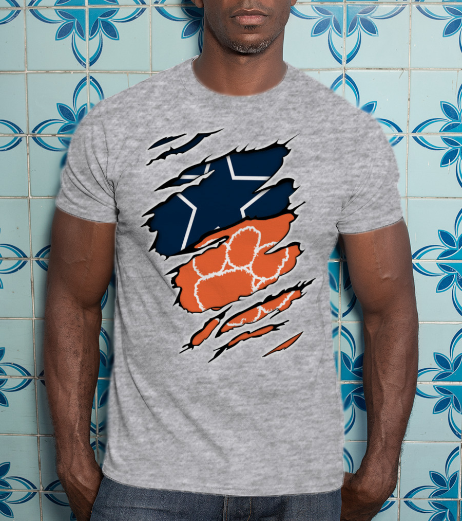 Cowboys Clemson Paw Print Dual T-Shirt