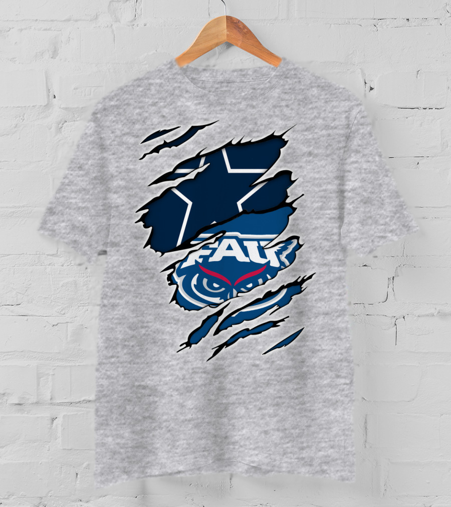 Cowboys Atlantic FAU Owls Star Claw T-Shirt