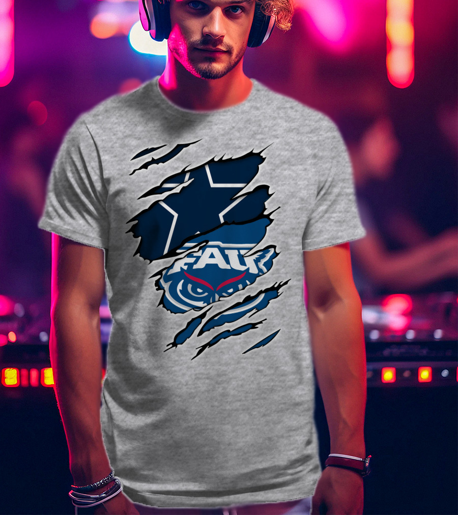 Cowboys Atlantic FAU Owls Star Claw T-Shirt