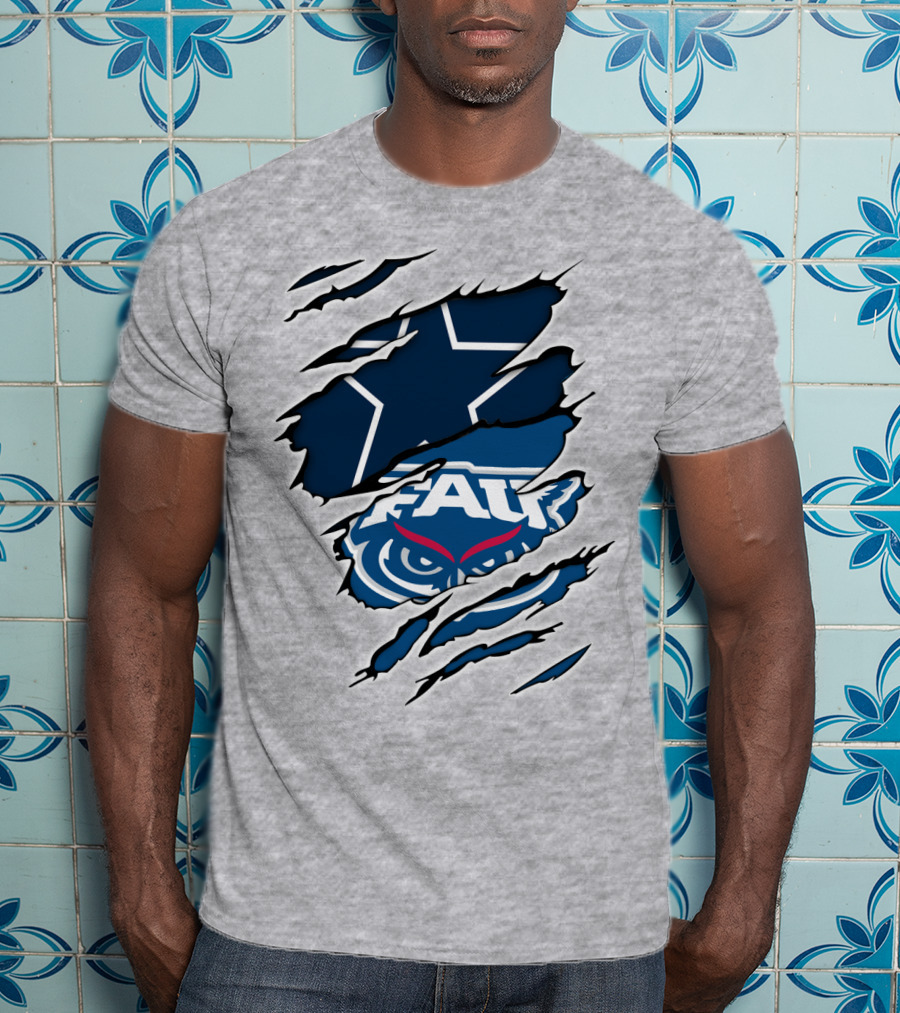 Cowboys Atlantic FAU Owls Star Claw T-Shirt