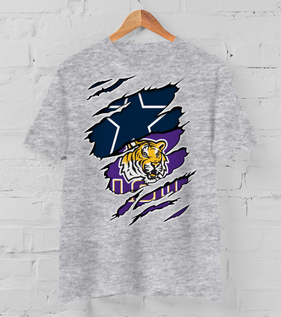 Dallas Cowboys LSU Tigers Combine T-Shirt