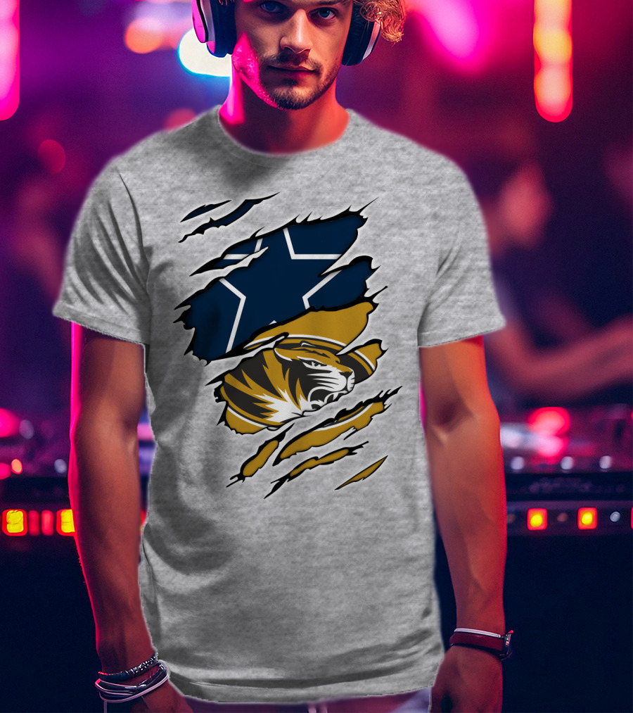Cowboys Missouri Cowboys Tiger Stripe Star T-Shirt
