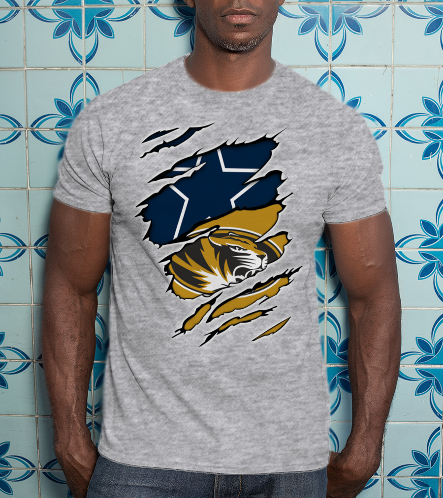 Cowboys Missouri Cowboys Tiger Stripe Star T-Shirt