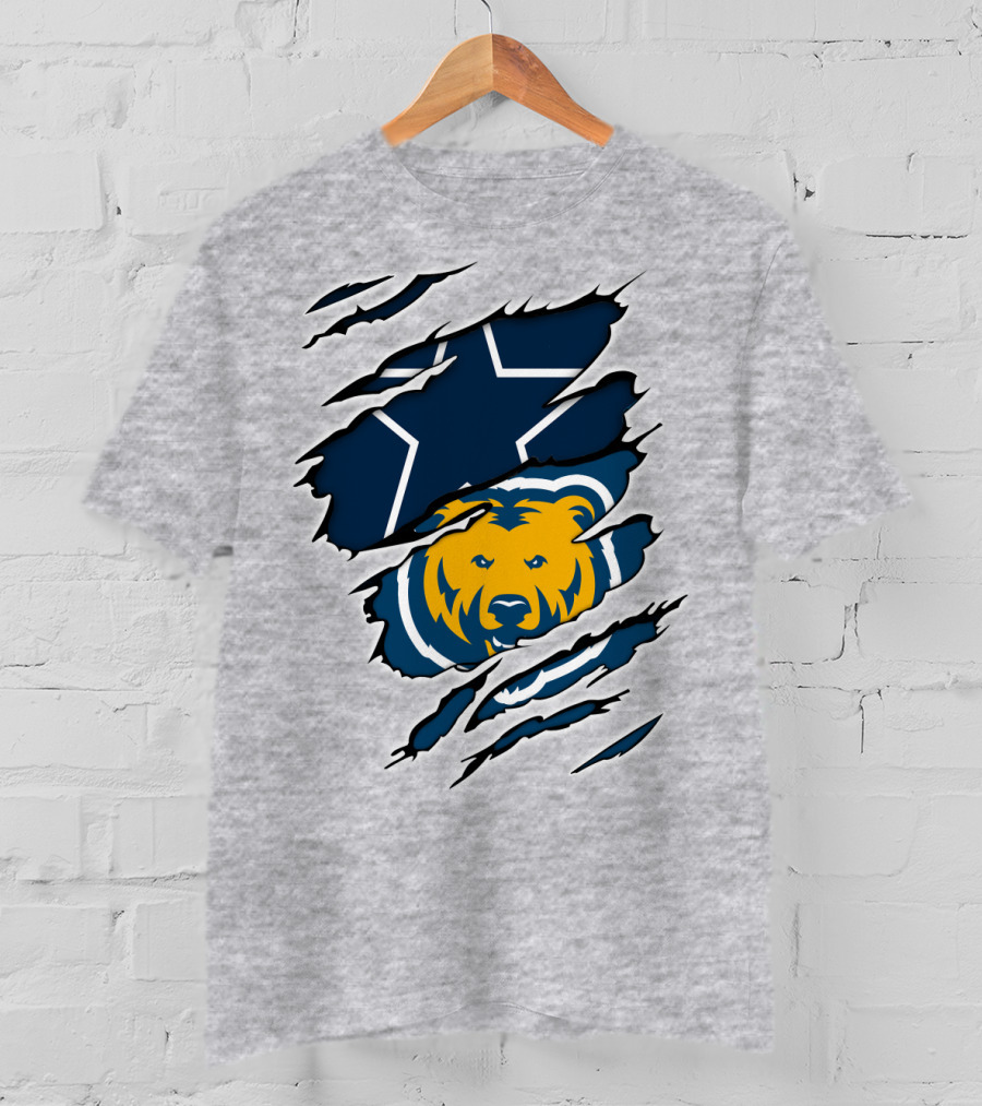 Cowboys Bears Cowboys Star And Bear Claw T-Shirt