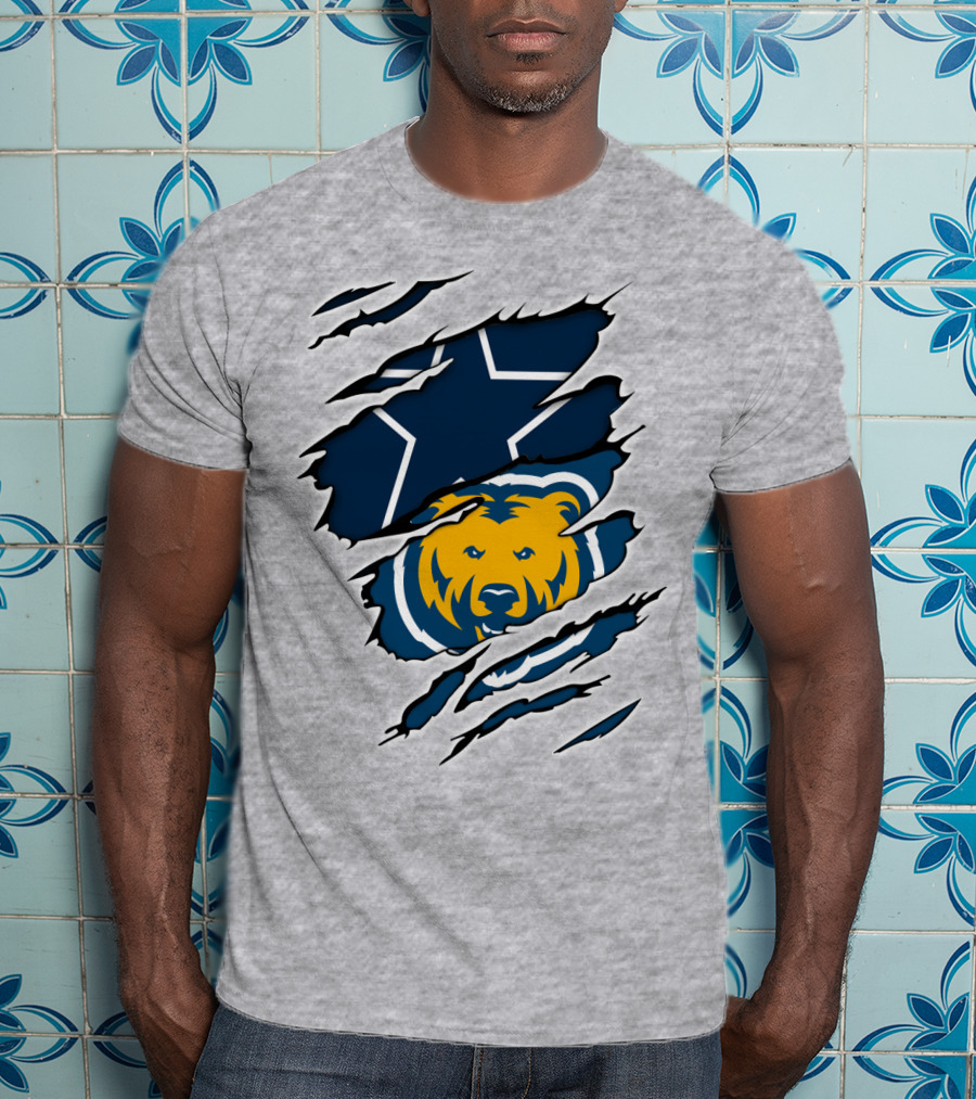Cowboys Bears Cowboys Star And Bear Claw T-Shirt