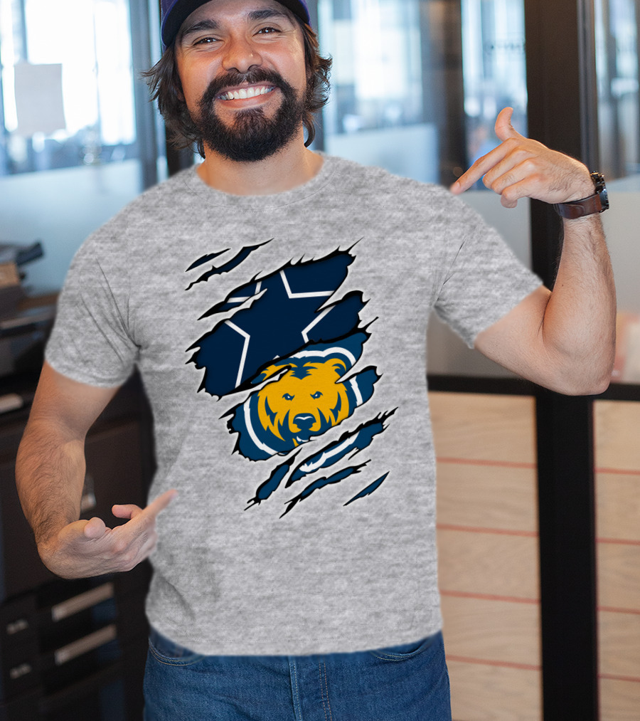 Cowboys Bears Cowboys Star And Bear Claw T-Shirt