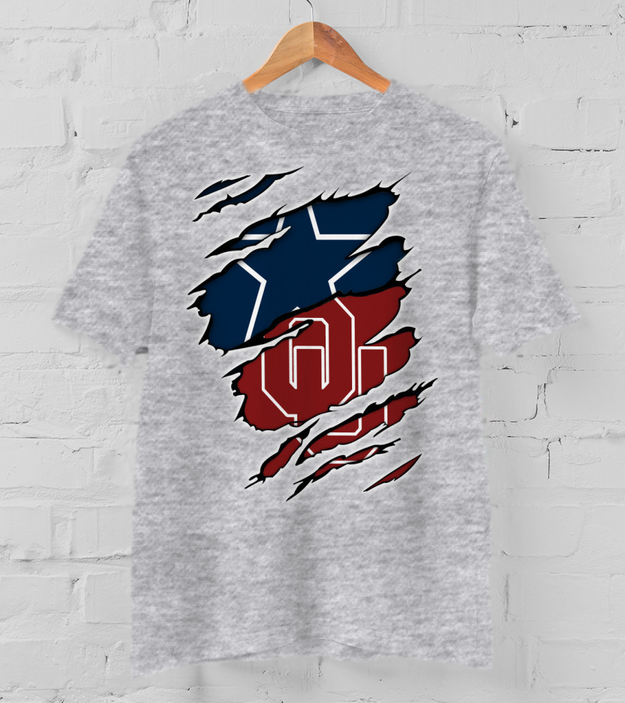 Oklahoma Cowboys OU Texas Star Rivalry T-Shirt