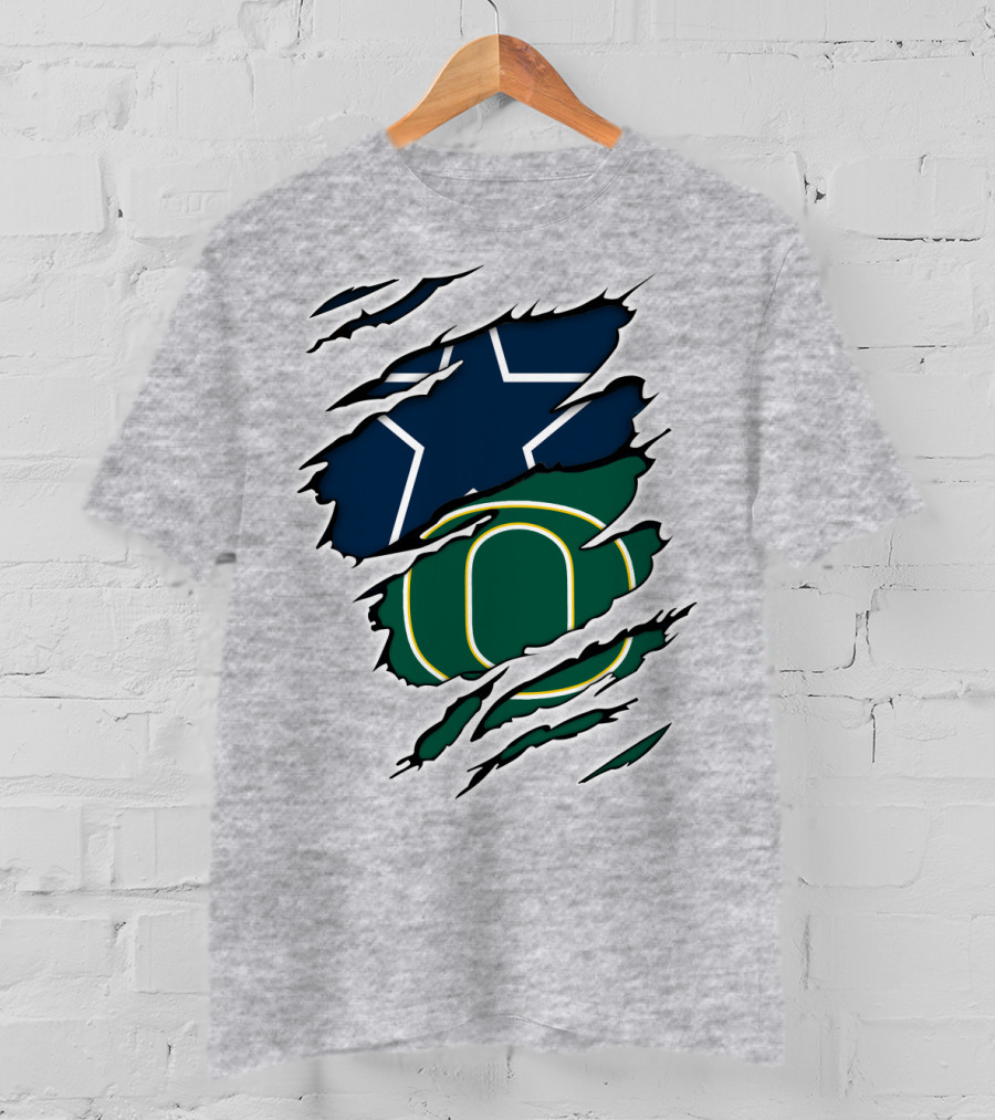 Cowboys Ducks Cowboys Star And O Logo Combination T-Shirt