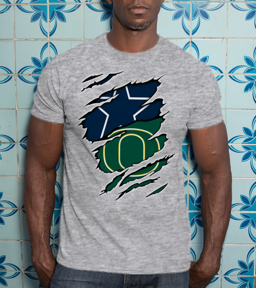 Cowboys Ducks Cowboys Star And O Logo Combination T-Shirt