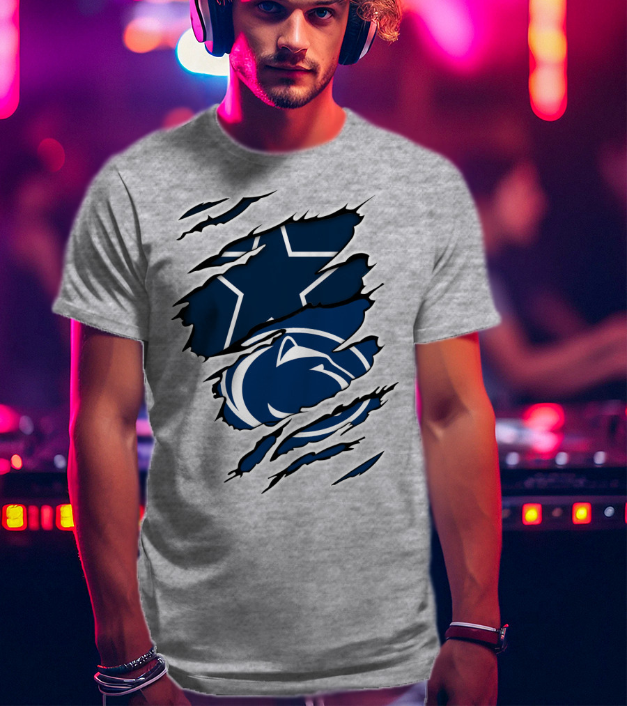 Cowboys Penn State Nittany Lions Star Claw Marks T-Shirt