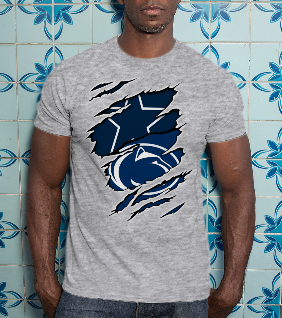 Cowboys Penn State Nittany Lions Star Claw Marks T-Shirt