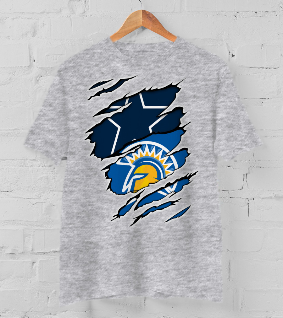 Dallas Cowboys San Jose State Spartans Fan Crossover T-Shirt