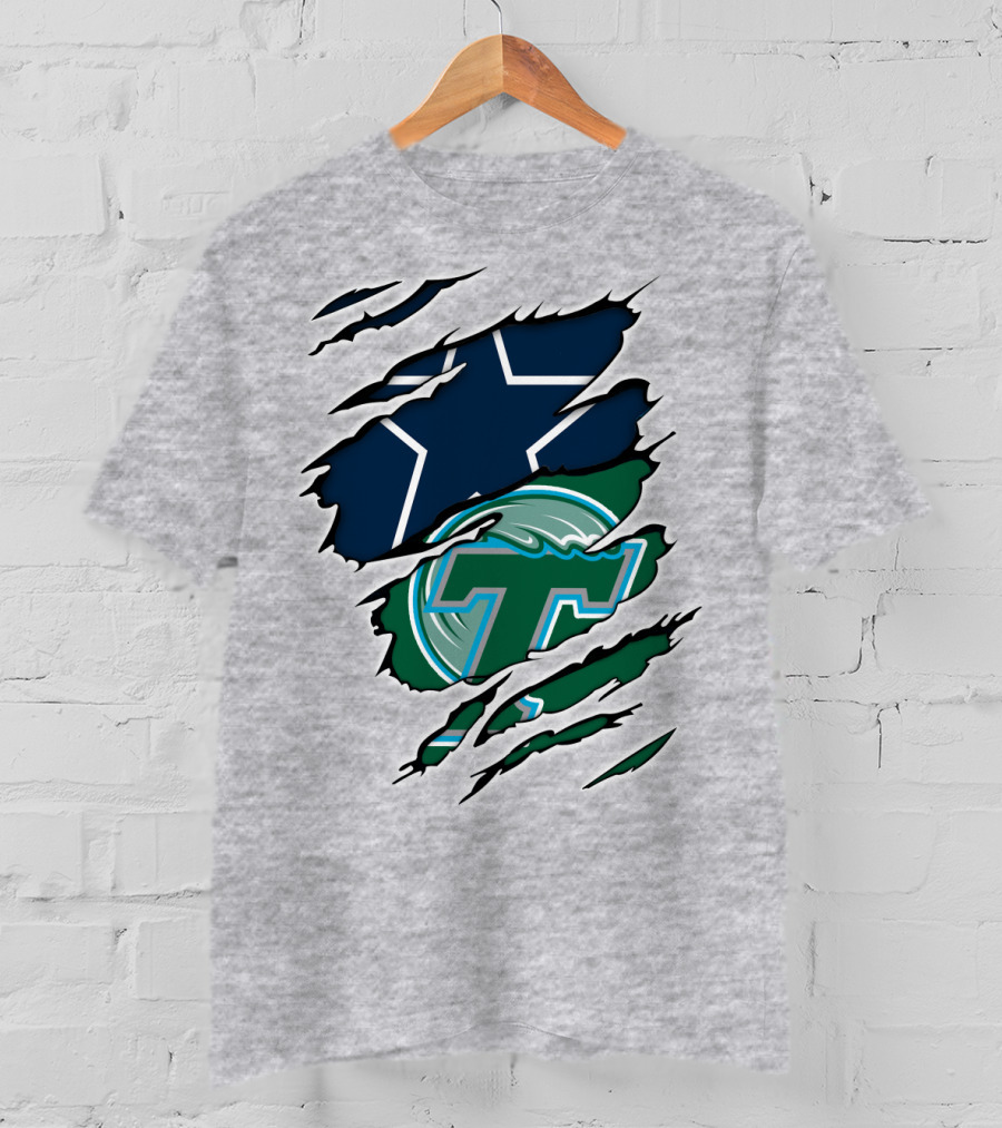 Cowboys Tulane Tornado Waves Star T-Shirt