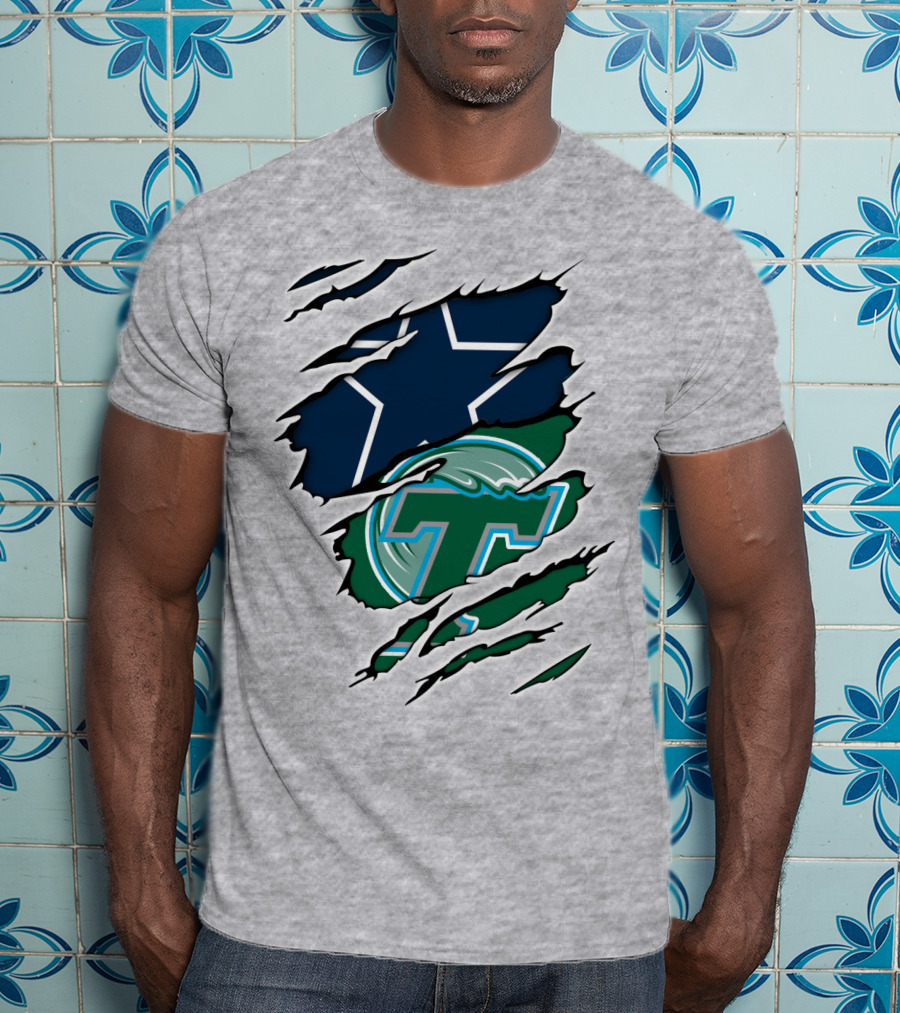 Cowboys Tulane Tornado Waves Star T-Shirt