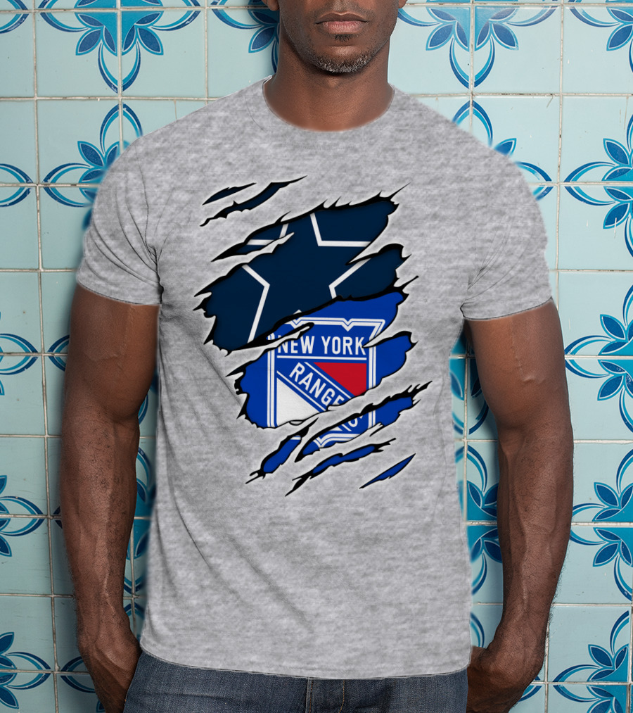 Cowboys Star New York Rangers Fusion T-Shirt