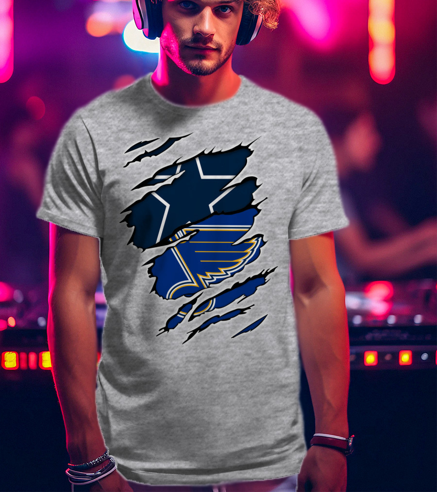 Cowboys Blues Dallas Stars St. Louis Blues T-Shirt
