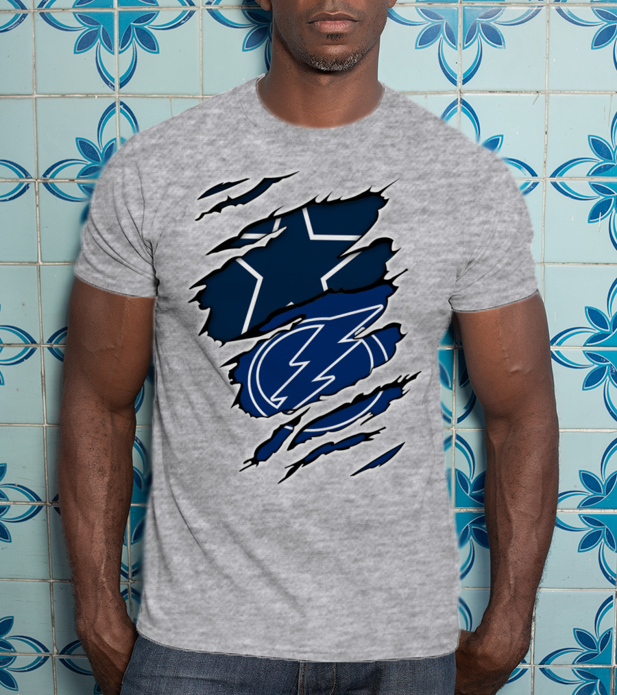 Cowboys Star Lightning Bolt T-Shirt