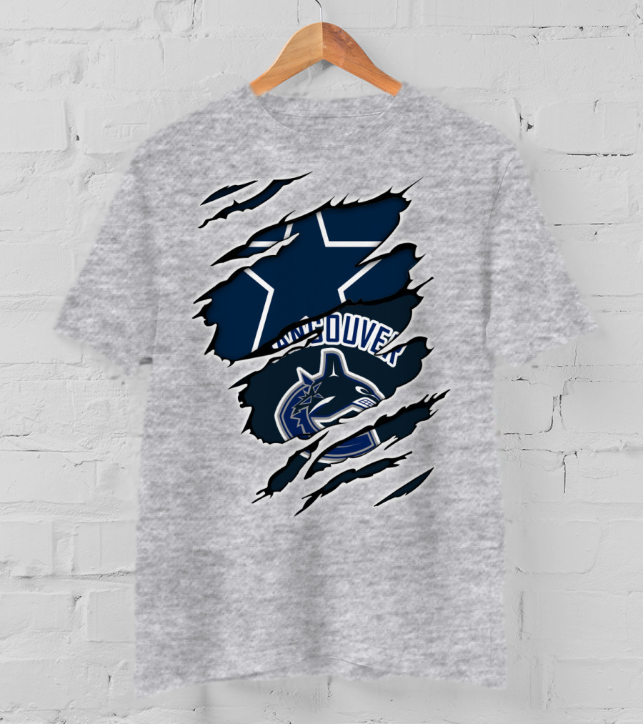 Cowboys Canucks Vancouver Star Claw Marks T-Shirt