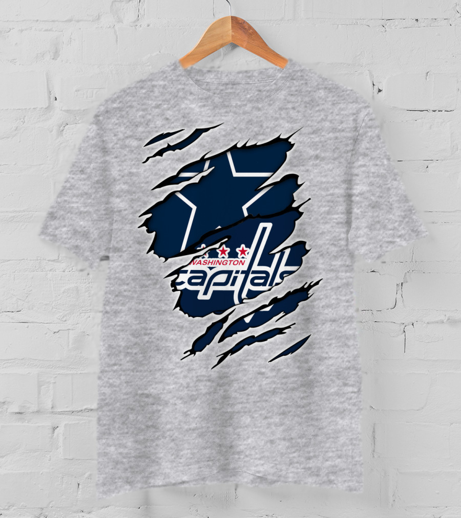Dallas Cowboys Washington Capitals Fan Collab T-Shirt