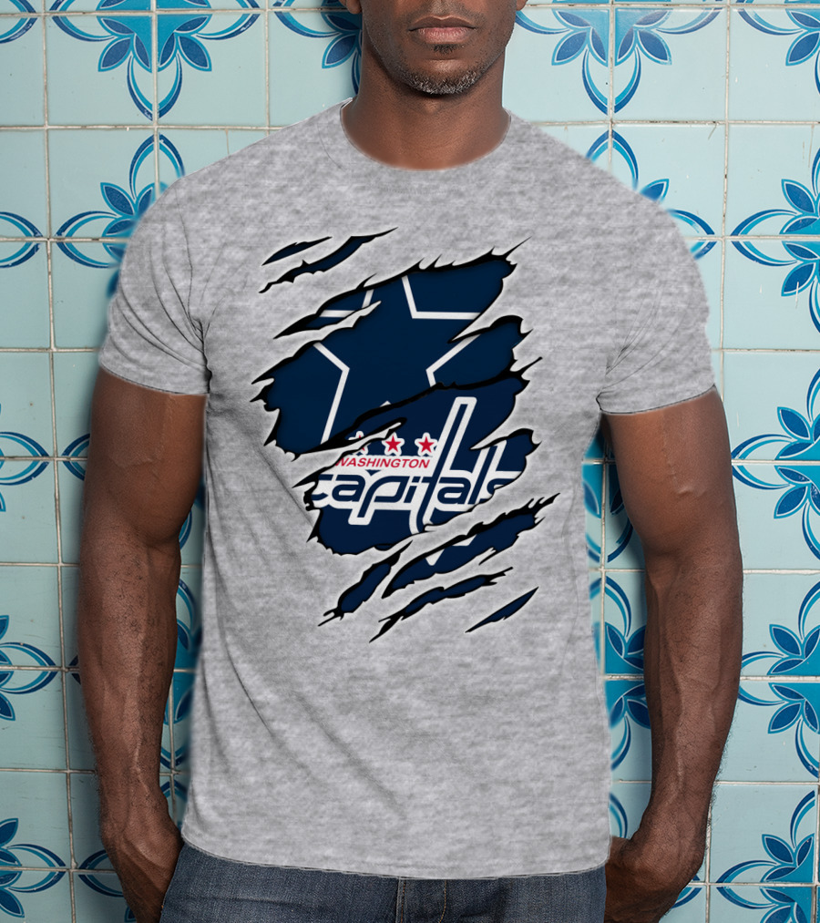 Dallas Cowboys Washington Capitals Fan Collab T-Shirt