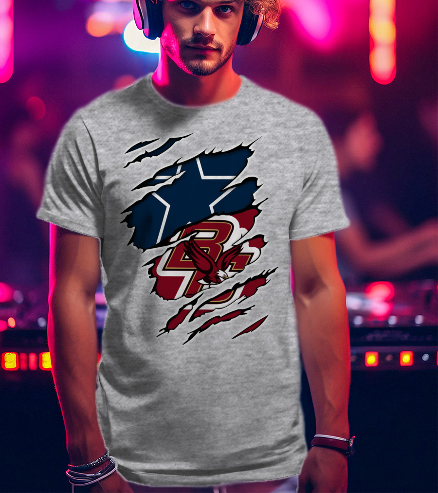 Cowboys Eagles Cowboys Star And Eagle Logos Sports T-Shirt