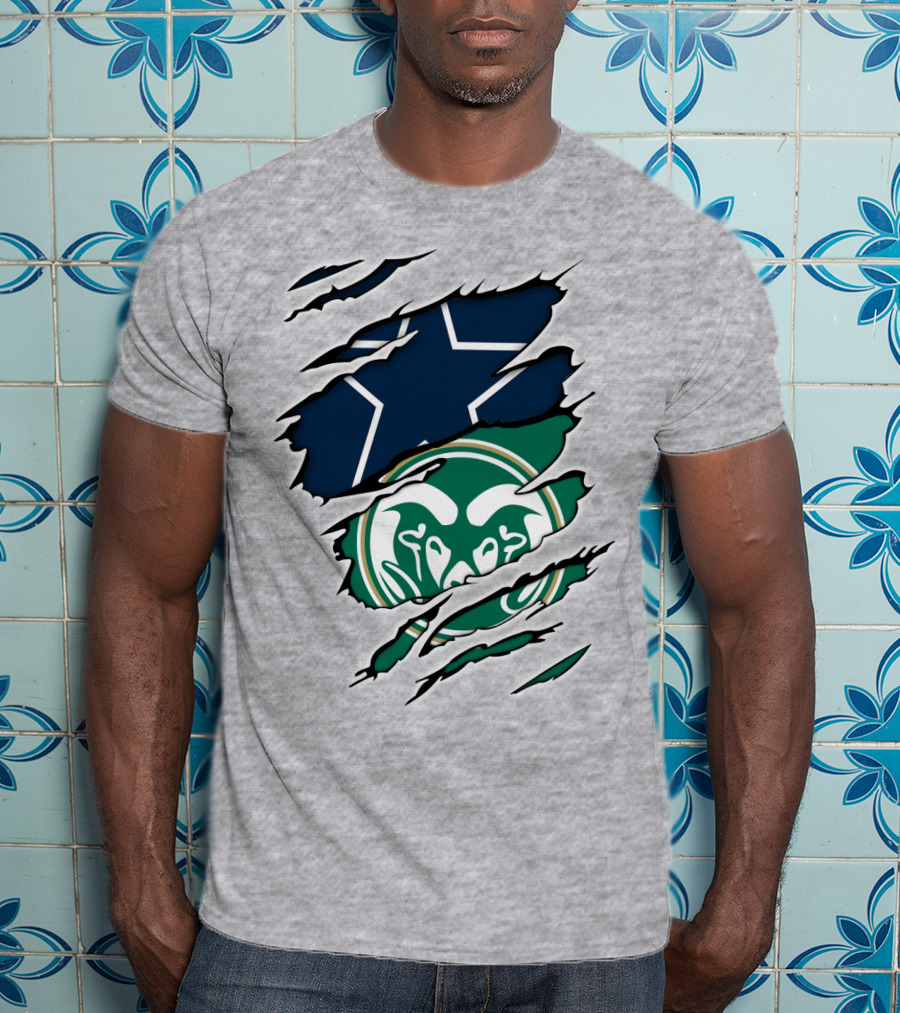 Cowboys Rams Star Logo Fusion T-Shirt