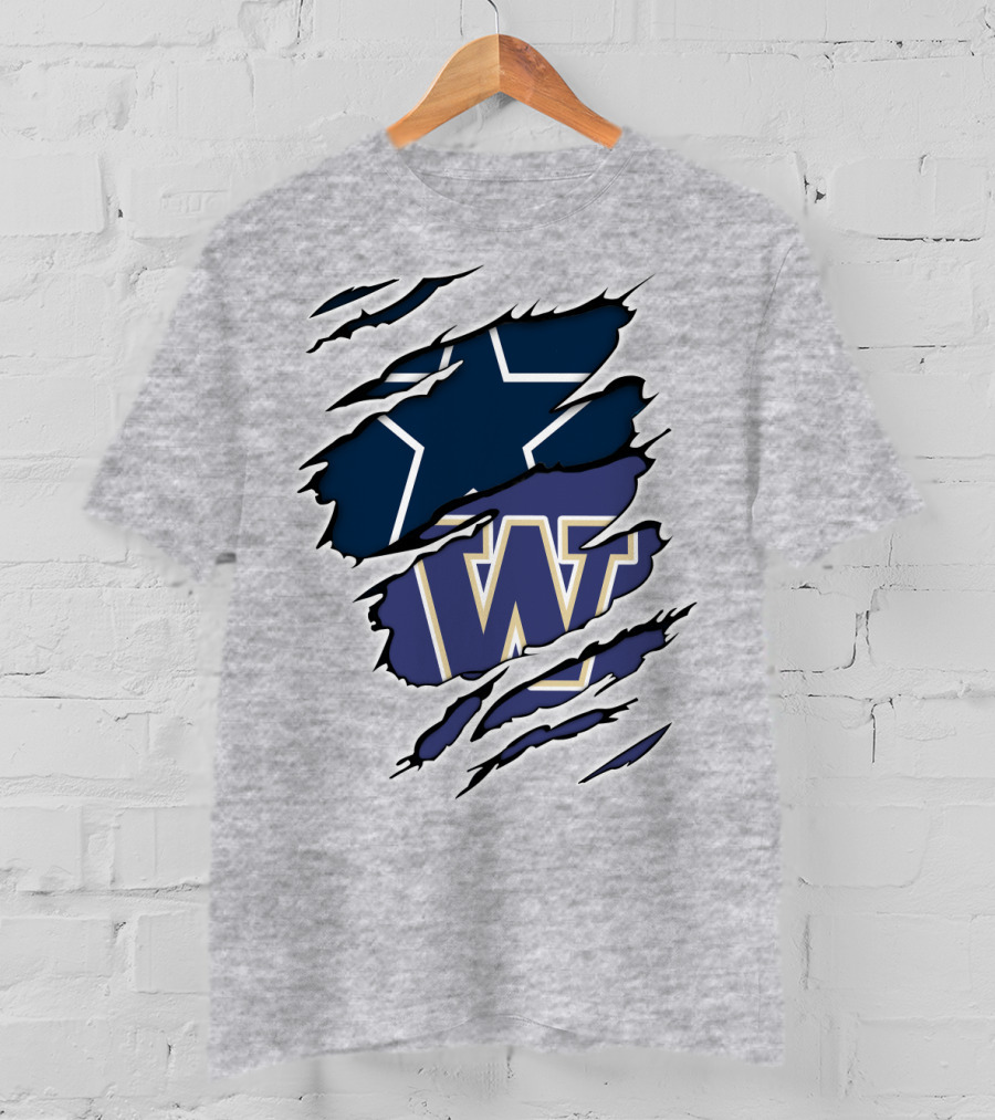 Cowboys Washington Star And W T-Shirt