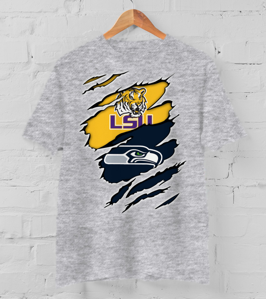LSU Seahawks Tiger Claw Rips T-Shirt