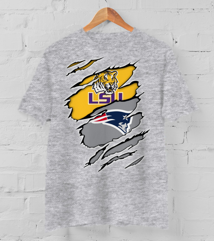 LSU Tigers Patriots Crossover Claw Marks T-Shirt