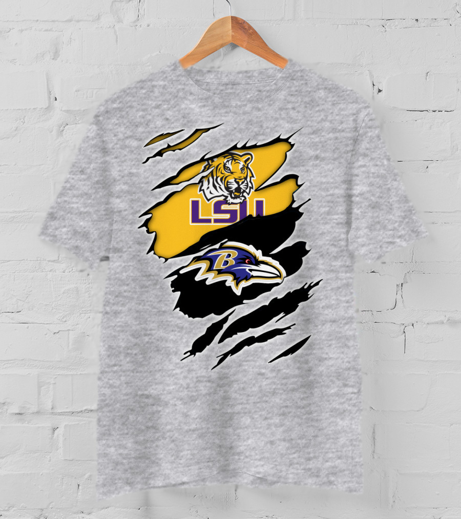 LSU Tigers Baltimore Ravens Claw T-Shirt