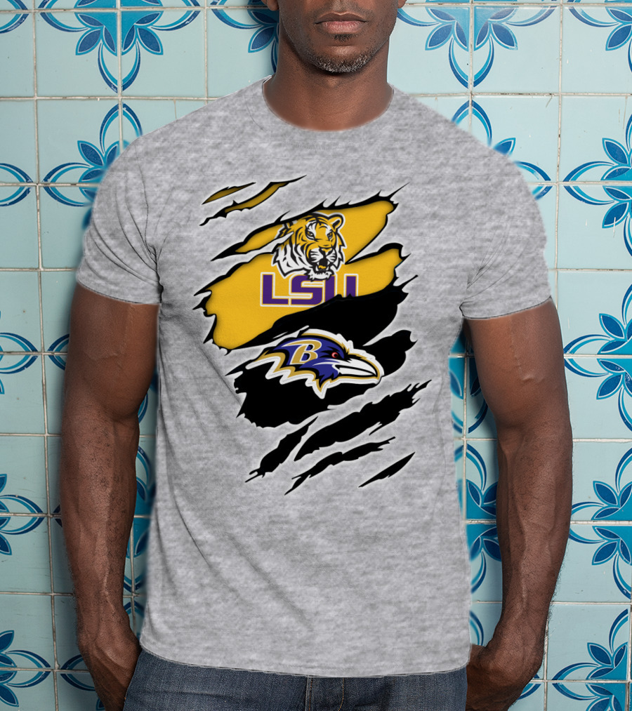 LSU Tigers Baltimore Ravens Claw T-Shirt