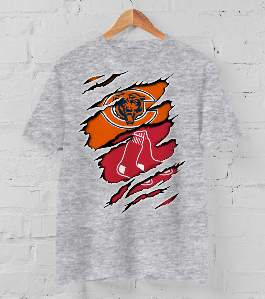 Bears Redsox Chicago Boston Sports Fusion T-Shirt