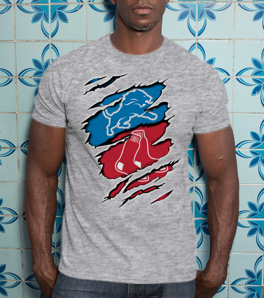 Lions Redsox Sports Crossover T-Shirt