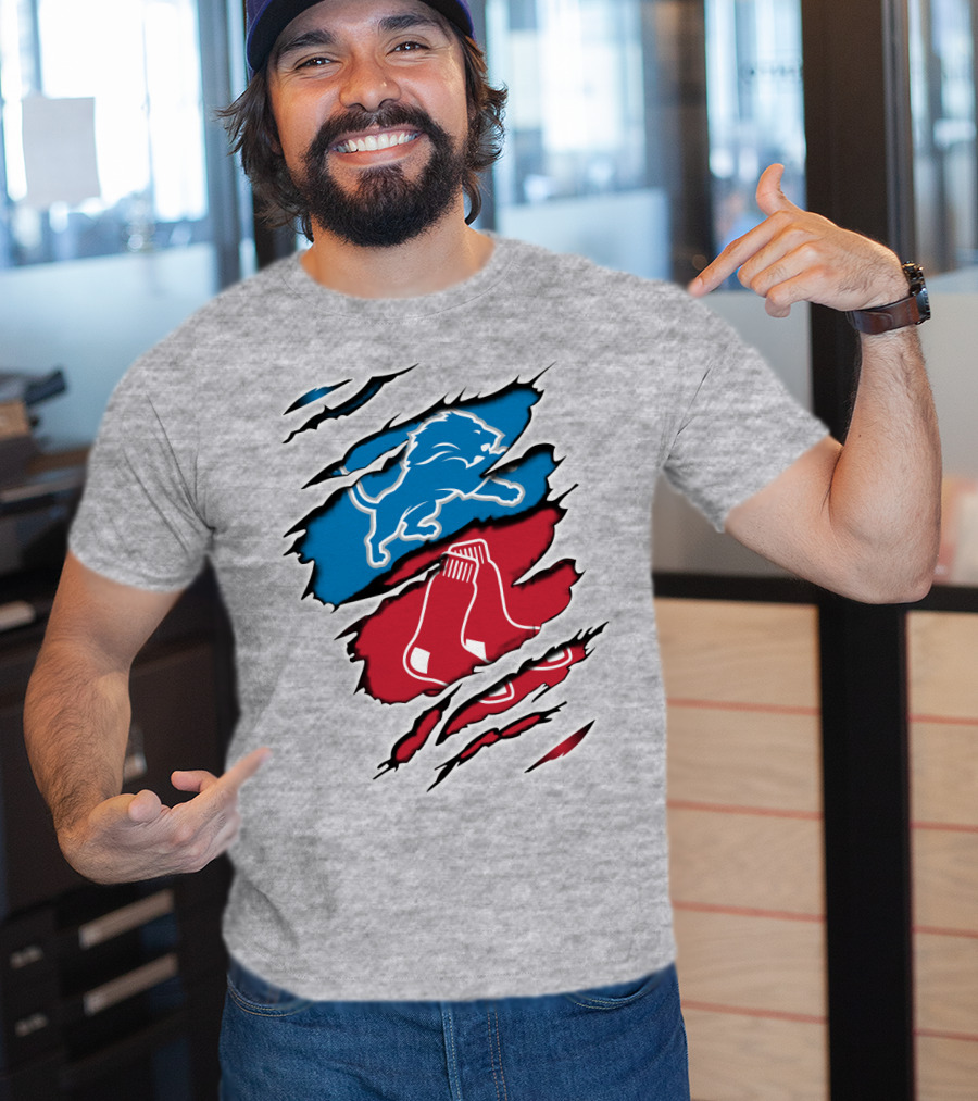 Lions Redsox Sports Crossover T-Shirt