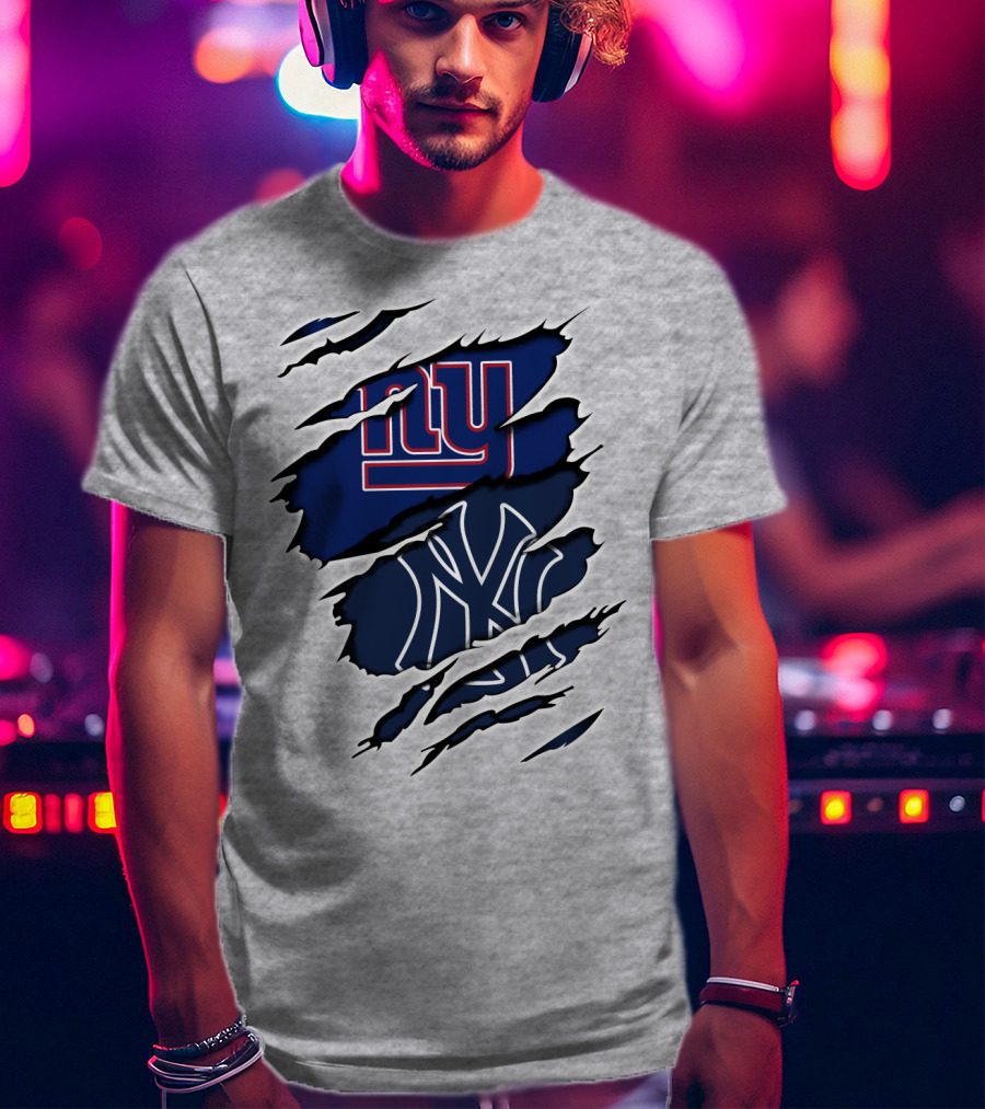 New York Giants Yankees Fan Crossover T-Shirt