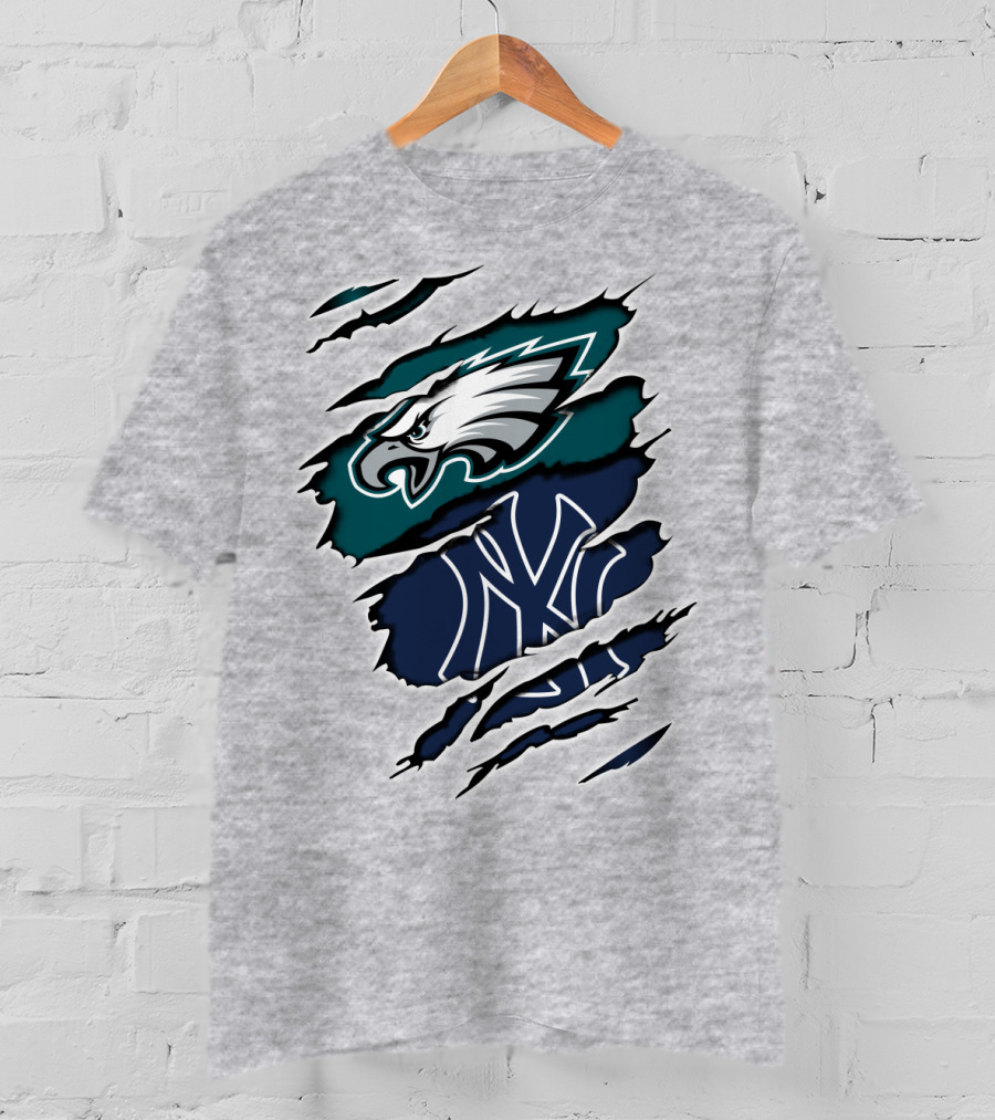 Eagles Yankees Fusion Ripped T-Shirt