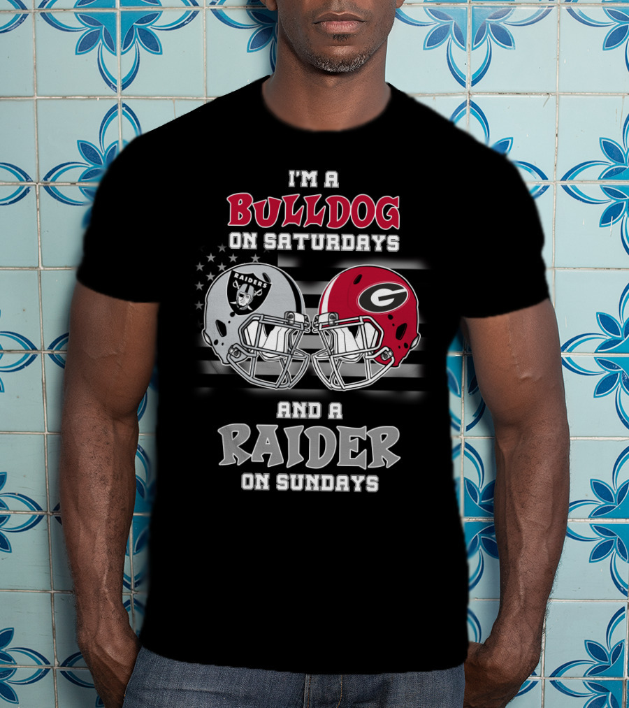 I'm A Bulldog On Saturdays And A Raider On Sundays T-Shirt