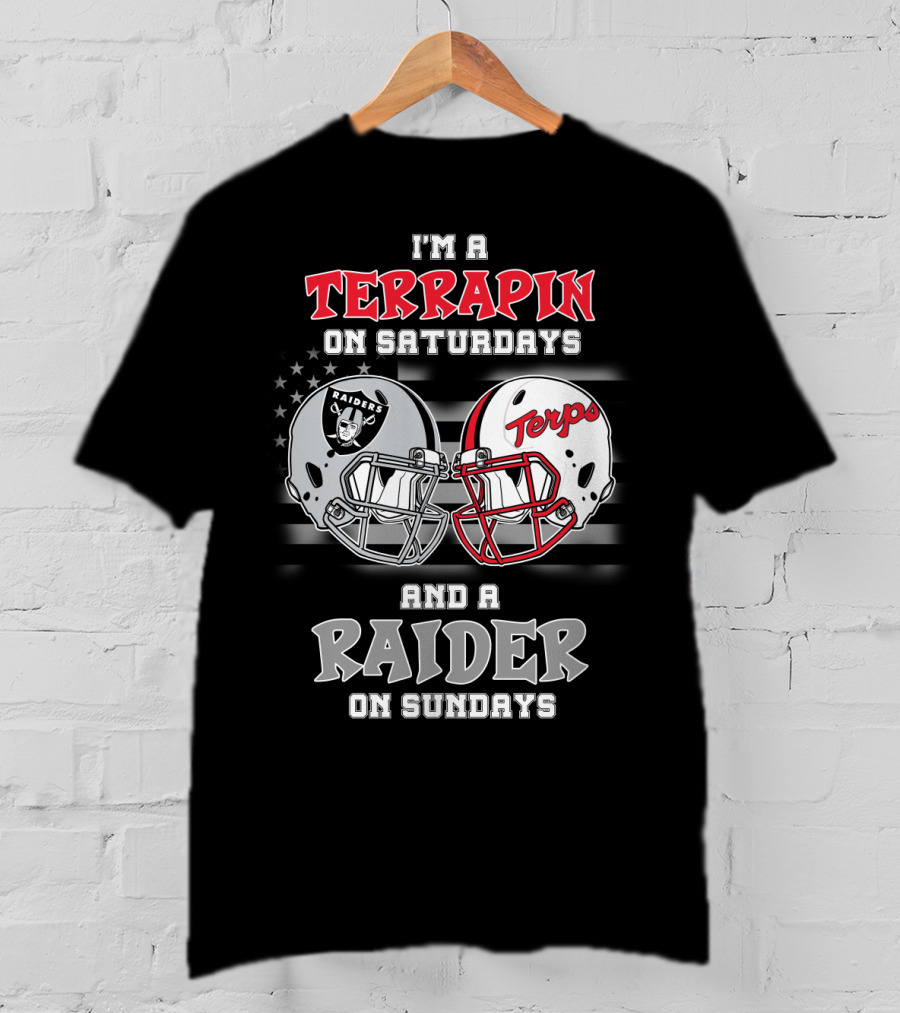 Terrapin Raiders Helmet Saturdays And Sundays Football Fan Gear T-Shirt