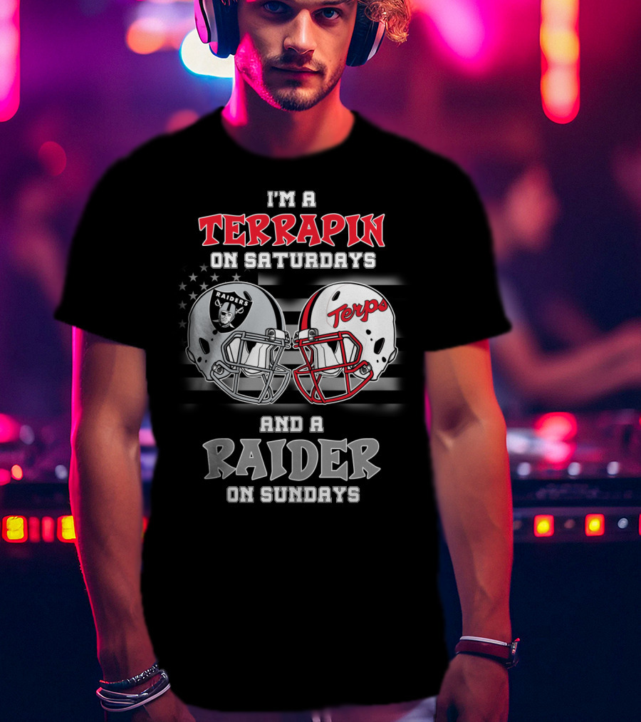 Terrapin Raiders Helmet Saturdays And Sundays Football Fan Gear T-Shirt