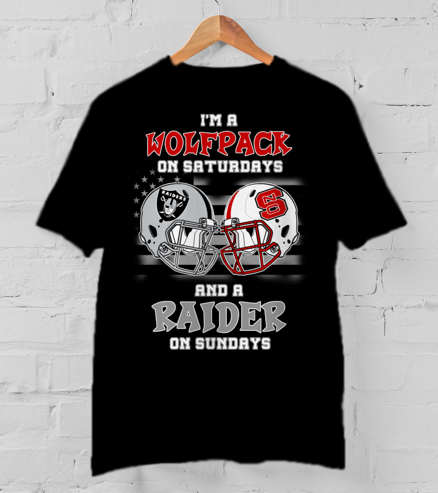 I'm A Wolfpack On Saturdays And A Raider On Sundays T-Shirt