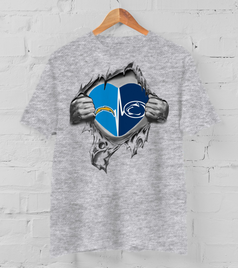 Chargers Penn State Heart T-Shirt