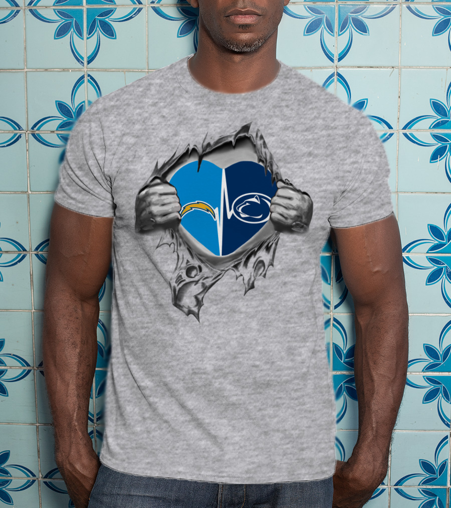 Chargers Penn State Heart T-Shirt