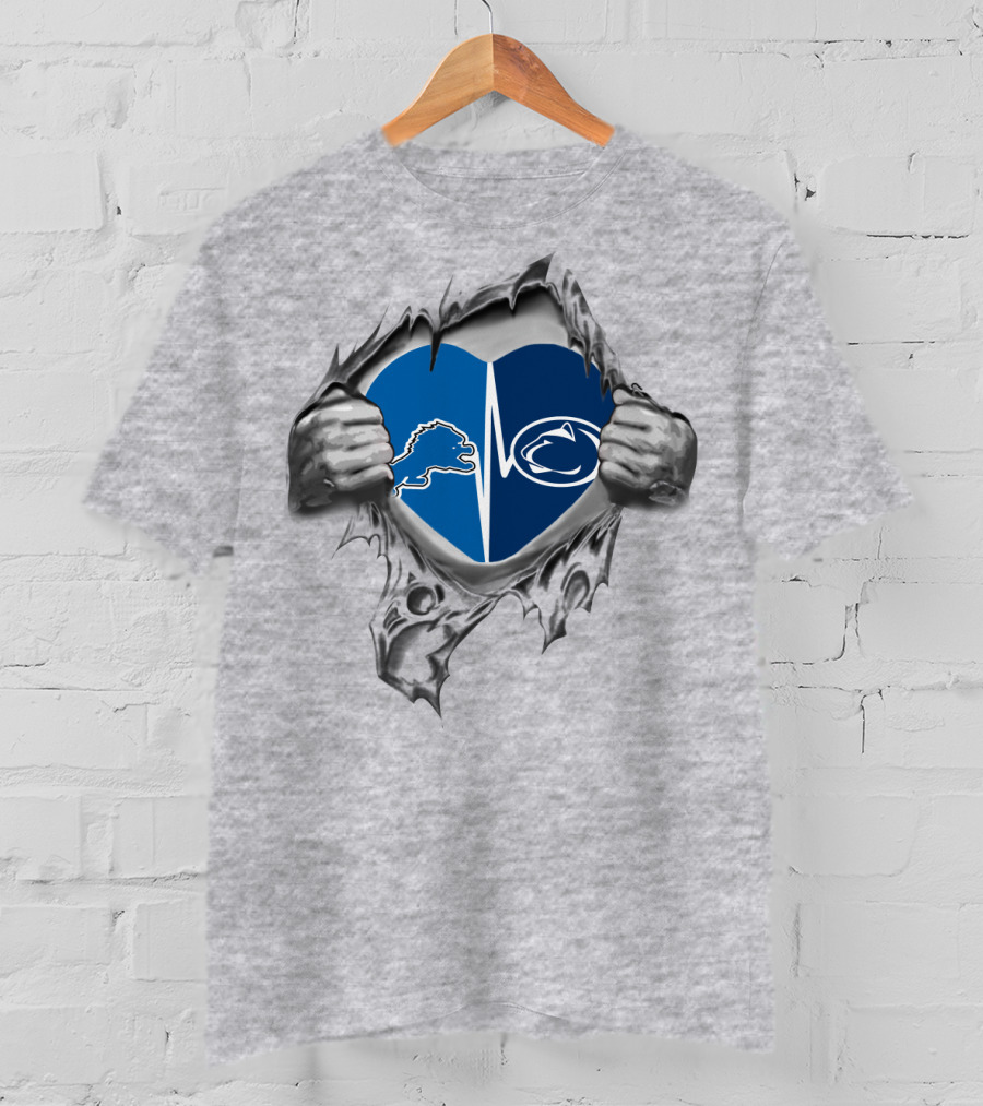 Penn State Lions Split Heart T-Shirt