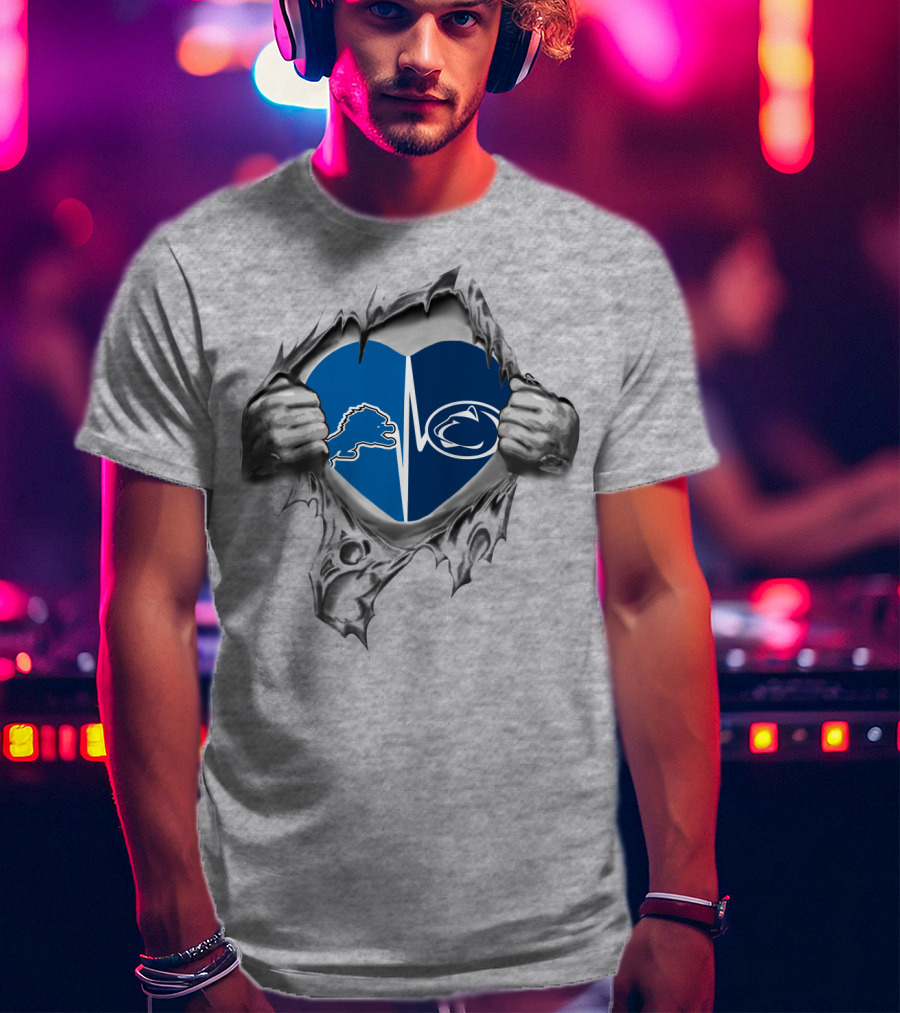 Penn State Lions Split Heart T-Shirt