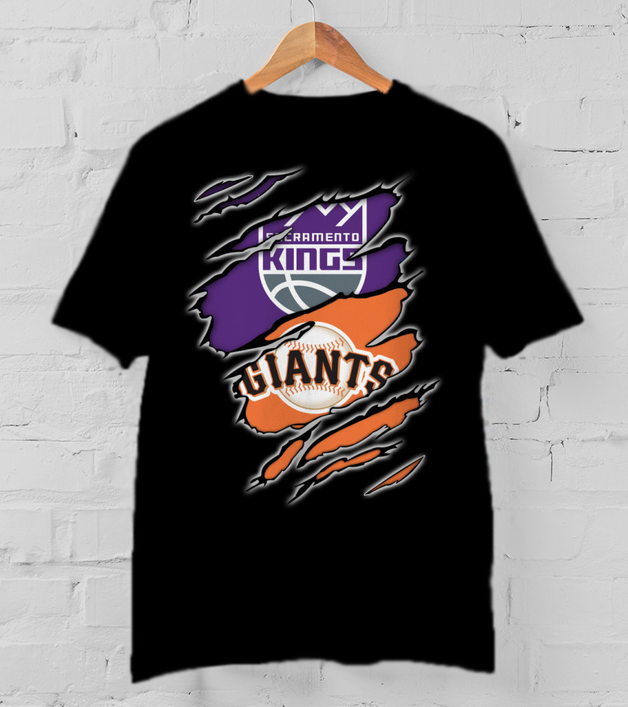 Sacramento Kings Giants Basketball Baseball Collaboration T-Shirt
