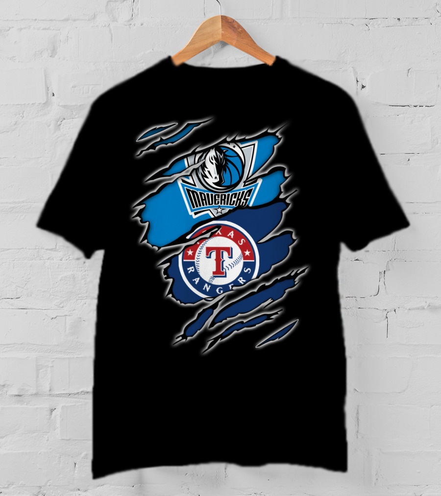 Mavericks Rangers Texas Rip Claw T-Shirt