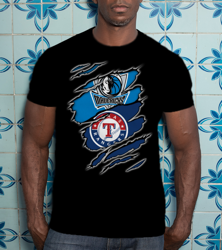 Mavericks Rangers Texas Rip Claw T-Shirt