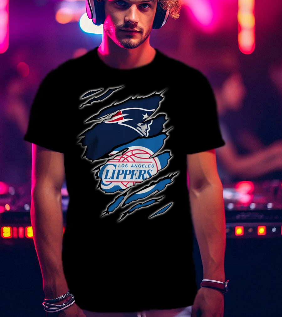 New England Patriots Los Angeles Clippers Crossover T-Shirt