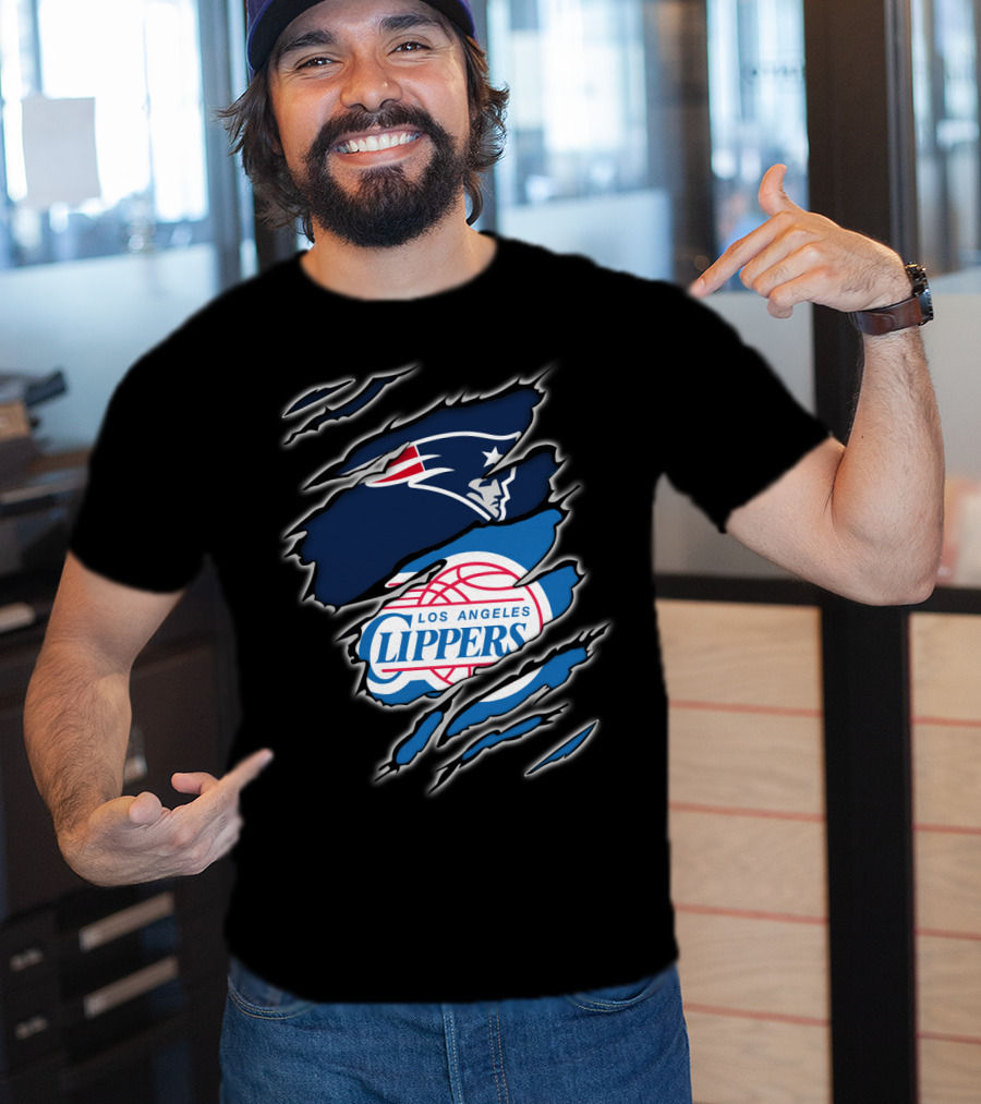 New England Patriots Los Angeles Clippers Crossover T-Shirt