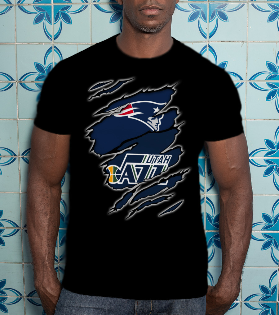 New England Patriots Utah Jazz Rip T-Shirt